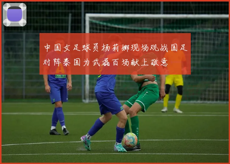中国女足球员杨莉娜现场观战国足对阵泰国为武磊百场献上敬意